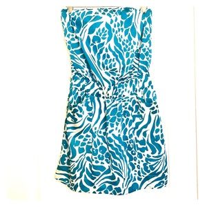 Aqua Strapless Dress